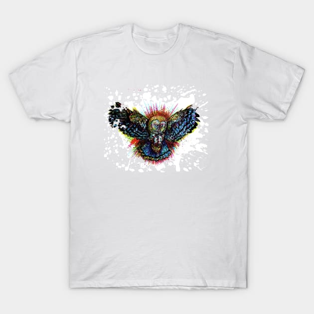 Color Barn Owl T-Shirt by adamzworld